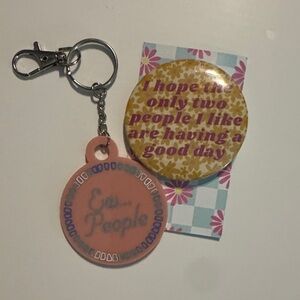 Keychain and Pin Set